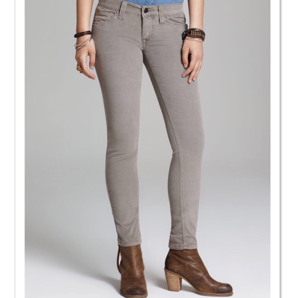Free People • NWT Skinny Cords, “Steel”
